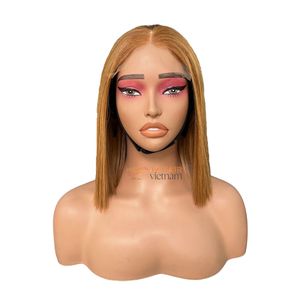 Ready to Ship 8'' <b>Bob</b> <b>Wig</b> Highlight Wholesale Bone Straight Human Hair <b>Wigs</b> SDD Silky Straight Vietnamese Raw Hair <b>Wigs</b> Glueless - Product Image 1
