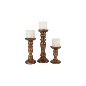 Wooden Handmade Round Shape Candle Holder Set Rustic Home Decor Table Centerpiece Wedding Thanksgiving Easter Event Decoration - Product Image 5