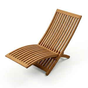 Chaise longue de jardin en teck massif de haute qualité, moderne, résistante aux intempéries, pour la détente en plein air, vente en gros - Product Image 3