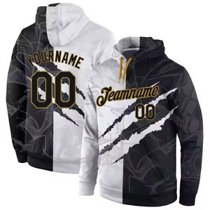 Custom Split Color Claw Design <b>Hoodie</b> - Personalized Team Name & Number Sports Pullover Custom Sports Team Apparel - Product Image 2
