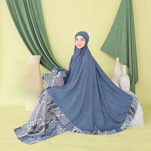 Élégance Révélée : Robe de Prière Ajf Mukena Série Rotary Beiza, Abaya Légère et Respirante en Polyester pour l'Aïd et les Mariages - Product Image 3