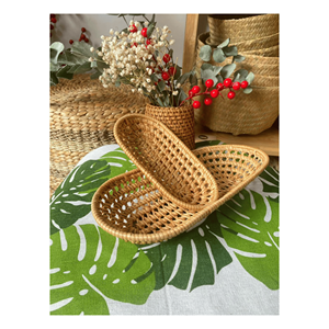 Panier et plateau en rotin tressé, fabriqués à partir de fibres de rotin durables pour organiser les objets et la présentation décorative, fabrication artisanale vietnamienne - Product Image 5