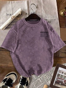 T-shirt décontracté respirant 100 % coton à manches courtes coupe classique pour homme avec impression par transfert thermique – Haut personnalisable style streetwear - Product Image 3