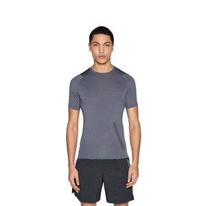 T-shirt de compression à manches courtes pour homme de qualité supérieure, coupe ajustée, tissu jersey en spandex/polyester, respirant, séchage rapide pour la remise en forme - Product Image 2