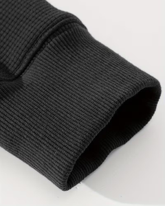 Men's Crew Neck Terry Knitted Pullover Solid Color Casual Sweatshirt Oversized Fit Winter Wear Polyester Breathable Front Logo - Product Image 4
