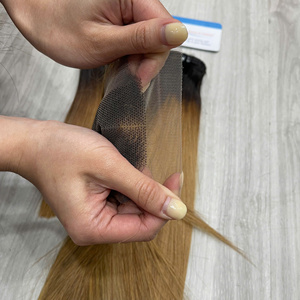 ผมต่อแบบพรีเมียมชนิด Bone Straight พร้อม HD Lace Closure ผมแท้แบบ Double Drawn ราคาขายส่ง - Product Image 5
