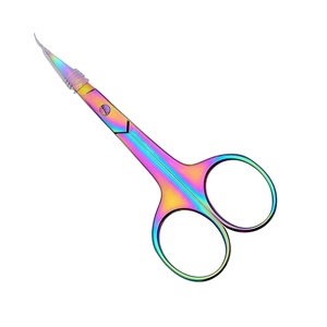 Ciseaux à sourcils à lame affûtée, design simple, tendance, haute qualité, prix bas, logo personnalisé - Product Image 2