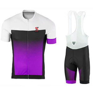 Tenue de cyclisme en gros pour professionnels, impression numérique personnalisée, séchage rapide, vêtements de sport à manches courtes, 100 % polyester, unisexe - Product Image 1