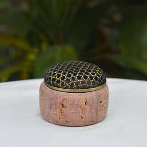 Wholesale Decorative Pure Marble <b>Bakhoor</b> <b>Burner</b> incense <b>burner</b> with steal net natural <b>bakhoor</b> <b>burner</b> - Product Image 4