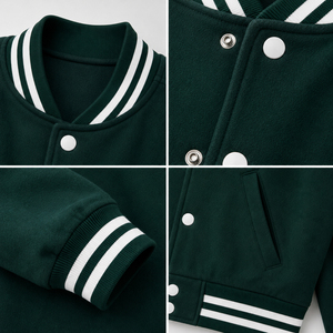 Wholesale Price OEM Custom Logo Color <b>Long</b> Sleeve Casual Varsity <b>Jacket</b> <b>Men</b> Baseball <b>Jackets</b> Eco-Friendly Varsity <b>Jacket</b> For <b>Men</b> - Product Image 6