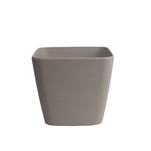 Jardinière à arrosage automatique biodégradable carrée de 8 pouces grande conception en plastique blanc cassé - Product Image 1