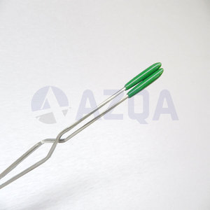 Stainless Steel 4.5 Inch Reverse Action Tweezers & <b>Pick</b>-<b>Up</b> <b>Tools</b> with PVC Tips for Professional Body Piercing Jewelry Handling - Product Image 2