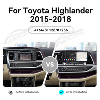 Baoshang 12.3 Inch Tesla Style Android untuk Toyota Highlander 2015-2018 Pemutar Video Mobil Radio Mobil GPS Navigasi Head Unit