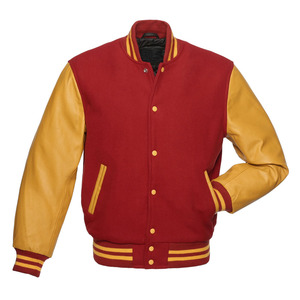 Chaqueta Varsity Clásica para Hombre, Chaqueta Bomber de Lana con Mangas de Cuero Premium, Estilo Universitario, Abrigo Cálido de Invierno, Ropa Casual de Moda Urbana - Product Image 2