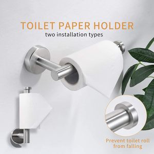 Set di 4 Accessori per Bagno in Acciaio Inox Spazzolato, Portasciugamani e Portaoggetti Premium per il Tuo Bagno - Product Image 6