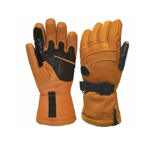 Guantes de esquí duraderos y aislantes para hombre, impermeables, con correas ajustables en la muñeca, palmas antideslizantes y forro polar cálido. - Product Image 4