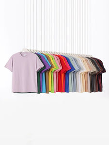 Camiseta Básica Unisex Lisa de Manga Corta, 100% Algodón, 230 GSM, de Alta Calidad, con Logotipo Personalizado, Venta al Por Mayor de Fábrica - Product Image 5