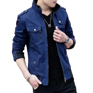 เสื้อโค้ทกันลมกันลมแฟชั่นสำหรับผู้ชายเสื้อแจ็คเก็ตผ้าใบสไตล์อังกฤษเรียบง่ายสำหรับฤดูหนาวและฤดูหนาวดีไซน์บาง - Product Image 3