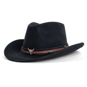 Sombreros Vaqueros de Cuero Genuino para Hombre y Mujer, Estilo Fedora Gambler - Product Image 3