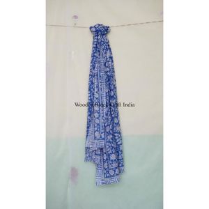 Pareo de Algodón Estampado a Mano para Mujer, Ligero, Transpirable, para Playa, Verano, Tela de Algodón Larga - Product Image 6