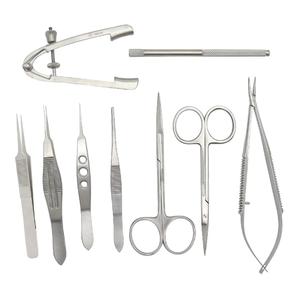 Kit Oftálmico para Pterigio, 10 Piezas, Instrumentos Quirúrgicos Oculares Manuales Reutilizables de Acero Inoxidable, Micro Pinzas, Tijeras, Porta Agujas - Product Image 2
