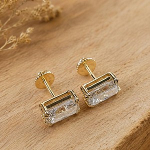 Deff Color VS VVS ความคมชัด IGI ได้รับการรับรอง10K 14K 18K แข็งทอง moissanite ต่างหูเพชรสำหรับงานแต่งงาน - Product Image 5