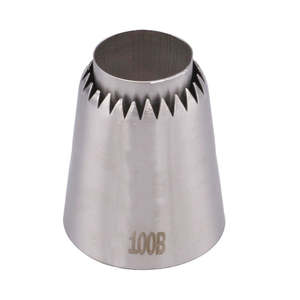 100B Icing Nozzle Stainless Steel Cake Decorating Tip Pastry Nozzle <b>Baking</b> Tools Reusable Corrosion Resistant - Product Image 1