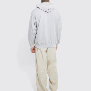 Sweat à capuche oversize en coton éponge de haute qualité, style streetwear, molleton épais, épaules tombantes, uni, personnalisable, pour hommes, grandes tailles - Product Image 2