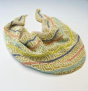 Wholesale Customizable Buddhism Style Cotton Embroidered Handmade Scarf <b>Necklace</b> with Glass Seed <b>Beads</b> and Beaded Tassels - Product Image 4