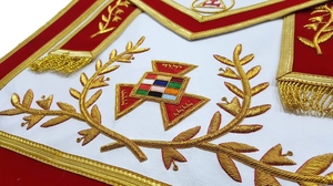 Delantal de Alto Sacerdote del Capítulo del Arco Real, de terciopelo rojo, para regalia masónica y ceremonia de la Logia del Arco Real - Product Image 6