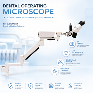 Microscopio Quirúrgico Dental de Alta Magnificación con Cámara 2K, Iluminación LED, Pantalla LCD, Clasificación IP53 y 1 Año de Garantía |   Microscopio - Product Image 5