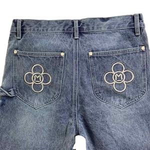 Shorts en jean pour homme, style Stitchmode, personnalisés, tendance, été, streetwear, décontracté, Y2k, vintage, coupe droite, taille haute, broderie rapide - Product Image 4