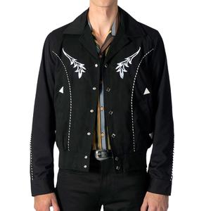 Veste courte surdimensionnée pour femme, noire, imperméable, chauffante, en coton, avec poche, broderie sur le devant et le dos, détails de passepoil aux poignets - Product Image 2