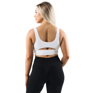 Sujetador deportivo sin costuras para mujer, con escote en V profundo, copas A y B, de alto soporte, para yoga, gimnasio, entrenamiento, elástico, moldeador, cómodo, top deportivo. - Product Image 3