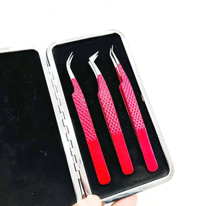 Pince à cils volume 90 degrés personnalisée avec étiquette privée, en fibre de beauté, avec pointe en fibre, en acier inoxydable japonais, antistatique et durable - Product Image 1