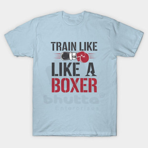 Premium Quality Custom Design Boxing T-Shirt Men 100%Cotton Graphic Tee Train Like A <b>Boxer</b> Print Gym Workout Boxing Gear T-Shirt - Product Image 1