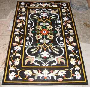 Fournisseur indien Dessus de table incrusté de marbre noir de qualité supérieure pour un design créatif et un bas prix poli à la main avec fabricant - Product Image 5