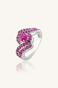 Anillo de Zafiro Azul en Plata de Ley 92.5 KLSR-10678 - Product Image 4
