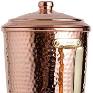 Ensemble de carafes en cuivre pour une élégance quotidienne, service de table, service d'eau, ensemble en métal avec verres, durable, réutilisable, vaisselle de cuisine et de salle à manger. - Product Image 1