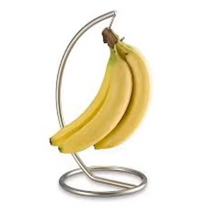 Support à bananes en bois, panier de rangement suspendu pour fruits, forme géométrique, style simple, pour la cuisine - Product Image 5