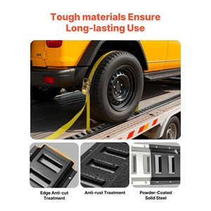 Kit de rails de fixation E-Track de 1,5 m (5 pi) en 6 pièces, comprenant 2 sangles à cliquet, 6 anneaux en O, 6 attaches, 1 anneau en D, 12 embouts pour garages et remorques - Product Image 2