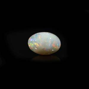 Natural White Opal Cabochon 5.15 Carat Loose Gemstone 14mm Certified Wholesale - Product Image 1