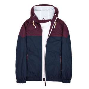 Wholesale Men <b>Waterproof</b> Windbreaker <b>Jacket</b> Lightweight Outdoor Hooded Sportswear Two Tone Patchwork Casual Zip Up Coat Custom - Product Image 3