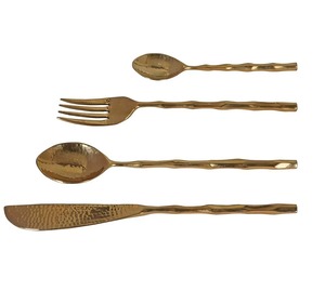 Gold Cutlery <b>Set</b> Heavy Weight Stainless Steel <b>Flatware</b> <b>Set</b> for Hotel Use Gold Stainless Steel Cutlery <b>Set</b> Elegant <b>Flatware</b> - Product Image 3