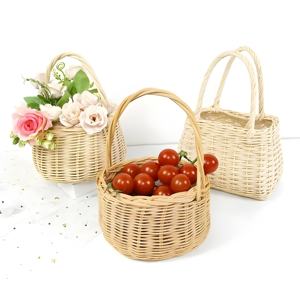Venta caliente cesta de flores de ratán precio competitivo cestas de regalo de mimbre hechas a mano únicas para flores - Product Image 1