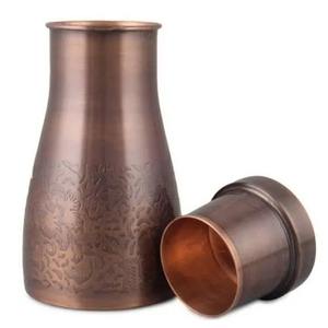 Carafe à eau en cuivre antique de qualité supérieure, ensemble classique, carafe à eau froide 100% cuivre avec un design élégant pour les événements en plein air - Product Image 1