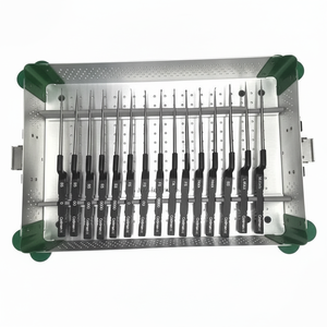 Lot de 14 curettes cervicales Codman Microdiscectomy Karlin avec plateau - Product Image 1