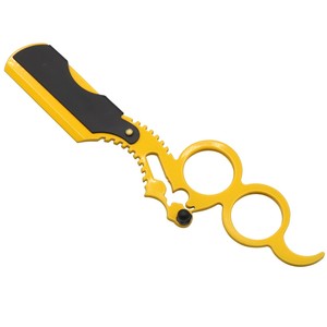 มีดโกนหนวดใบมีดเดี่ยวแบบวงแหวนคู่ สแตนเลสแท้ ยี่ห้อ Sambrialmed International รุ่น SI-12350 สีเหลือง สำหรับโกนหนวดและโกนเครา - Product Image 3