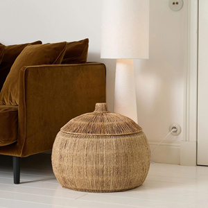 Handmade Seagrass <b>Basket</b> Decorative <b>Storage</b> <b>Basket</b> For Living Room Bedroom Natural <b>Basket</b> For Home Styling - Product Image 2