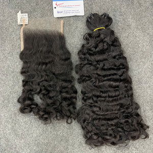 ราคาโรงงาน ผมดำแบบมัดเป็นช่อ ลอนหยิกแบบพม่า 100% ผมเวียดนามแบบเย็บด้วยเครื่อง ไม่พันกัน ไม่หลุดร่วง เงางามดุจแพรไหม - Product Image 1
